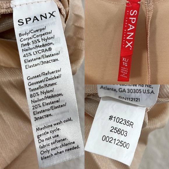 SPANX Women's Thinstincts 2.0 Open-Bust Mid-Thigh Bodysuit size XL - Picture 3 of 10